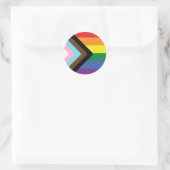 Progress Pride Flag   ラウンドシール (バッグ)