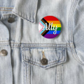 Progress Pride Flag Ally Button 缶バッジ (インサイチュ)