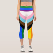 Progress Pride Flag LGBTQ+ カプリレギンス (正面)