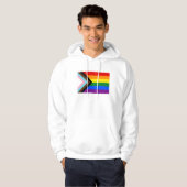 Progress Pride Flag LGBTQ+ パーカ (正面フル)