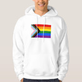 Progress Pride Flag LGBTQ+ パーカ (正面)