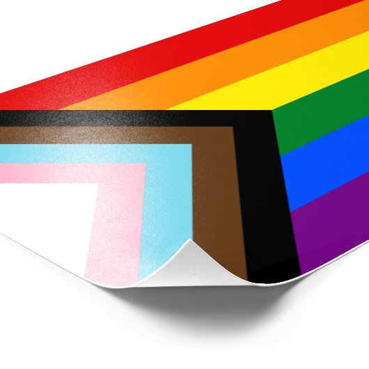 Progress Pride Flag LGBTQ+ フォトプリント (角)