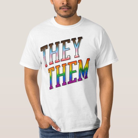Progress Pronouns They Them Tシャツ (正面)
