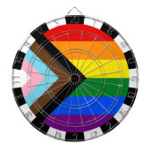 Progress Rainbow Flagダーツ、プライド、LGBTQ ダーツボード (正面)