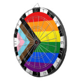 Progress Rainbow Flagダーツ、プライド、LGBTQ ダーツボード (正面右)