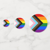 Progress Rainbow Flag紙吹雪、パーティー、LGBTQ コンフェッティ (正面)