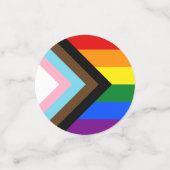 Progress Rainbow Flag紙吹雪、パーティー、LGBTQ コンフェッティ (スモール正面)