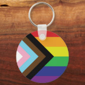 Progressive LGBTQIA Flag キーホルダー (正面)