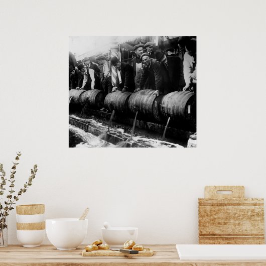 PROHIBITION KEG DUMP 1920's ポスター (キッチン)