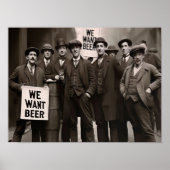 Prohibition Wall Art, Beer Protest, Vintage Wall  ポスター (正面)