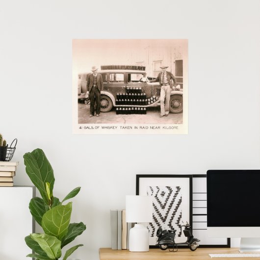 Prohibition Whiskey Raid, Kilgore, TX 1931 ポスター (ホームオフィス)
