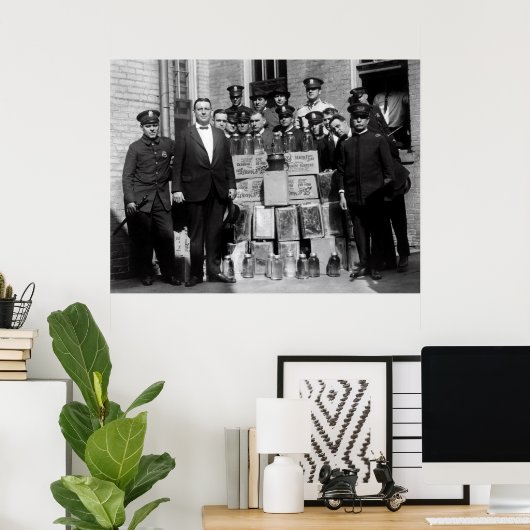 PROHIBITION WHITE LIGHTNING MOONSHINE BUST ポスター (ホームオフィス)