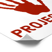 Project ストップ 2025ホラーデザインと手印刷法 ポスター (角)