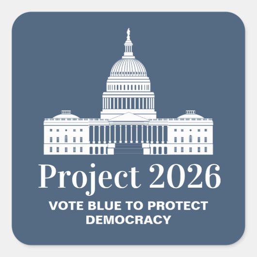 Project 2026 Vote for Democracy スクエアシール (正面)