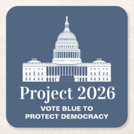 Project 2026 Vote for Democracy スクエアペーパーコースター