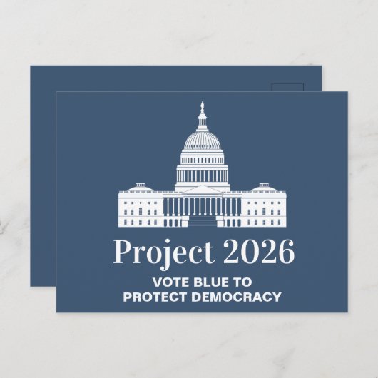 Project 2026 Vote for Democracy ポストカード (正面/裏面)