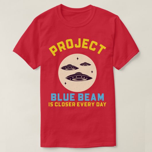 Project Blue Beam陰謀用Tシャツ Tシャツ (デザイン正面)