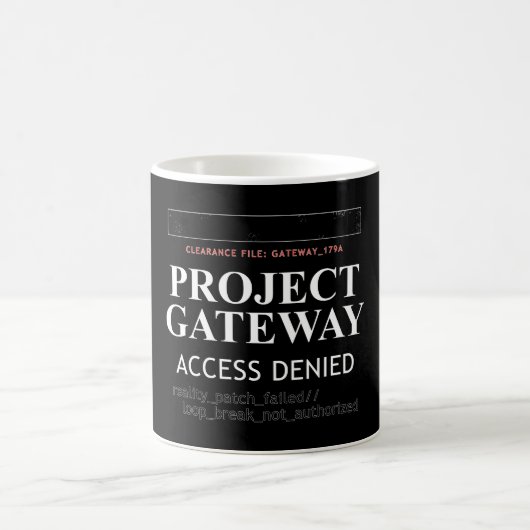 Project Gateway - ACCESS DENIED - Reality Glitch コーヒーマグカップ (中央)