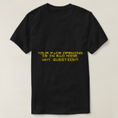 Project Hail Mary - Sad Mode.Why, Question (Yello) Tシャツ (デザイン正面)