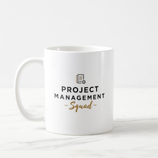 Project Management Squad – Document Icon コーヒーマグカップ (左)