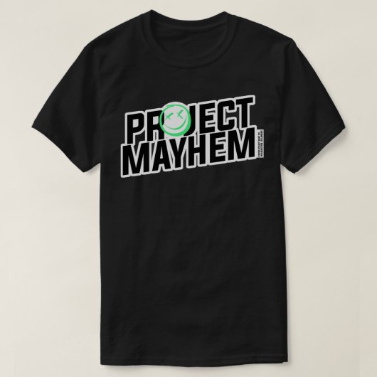 PROJECT MAYHEM – ファイトクラブステッカー Tシャツ (デザイン正面)