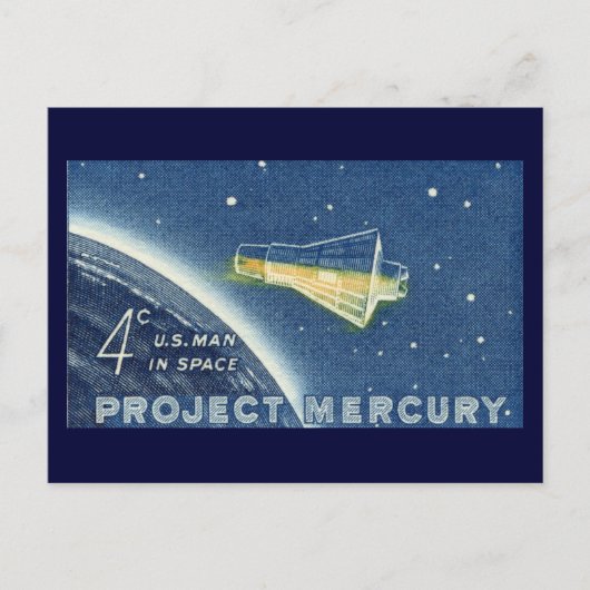 Project Mercury, U.S. Man in宇宙 ポストカード (正面)