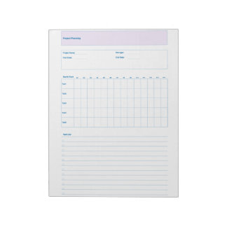 Project Planning Template, Printable Planner Sheet ノートパッド