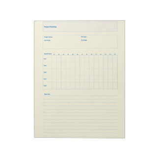 Project Planning Template, Printable Planner Sheet ノートパッド