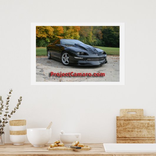 ProjectCamaro.comのブラックカマロ ポスター (キッチン)