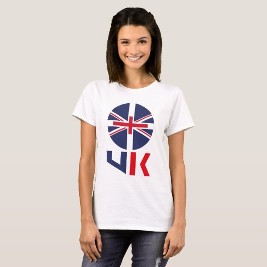 PROJECTED FLAG UK / ENGLAND BY MASANSER Tシャツ (正面フル)