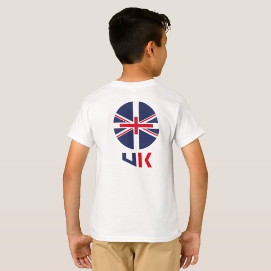 PROJECTED FLAG UK / ENGLAND BY MASANSER Tシャツ (裏面フル)