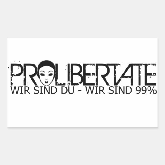 ProLibertate Aufkleber Rechteckig 長方形シール (正面)