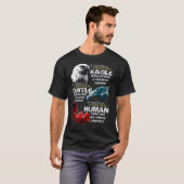 ProLife中絶反対Tイーグルタートルヒューマン女性 Tシャツ (正面フル)