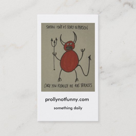 prollynotfunny.comの毎日何か 名刺 (正面)