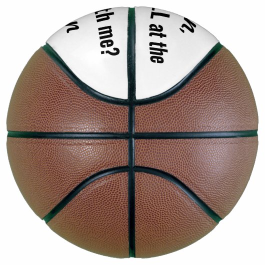 PROMまたはHOCOプロポーザルカおもしろいウト提案アイディア バスケットボール (右)