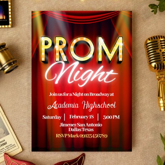 Prom Night - Broadway Invitation 招待状