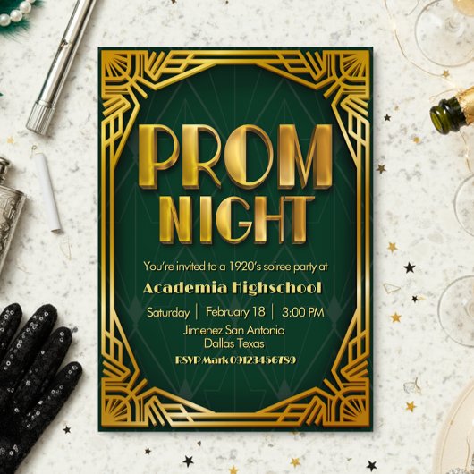 Prom Night - Gatsby Invitation 招待状