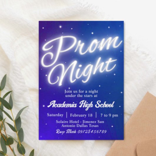 Prom Night - Under the Stars 招待状