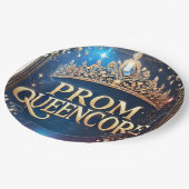 Prom Queencore招待状:素晴らし王室のテーマ ペーパープレート (アングル)