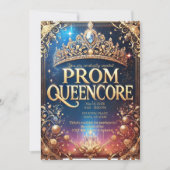 Prom Queencore招待状:素晴らし王室のテーマ 招待状 (正面)
