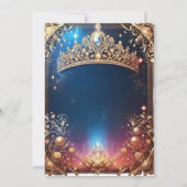 Prom Queencore招待状:素晴らし王室のテーマ 招待状 (裏面)