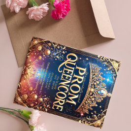 Prom Queencore招待状:素晴らし王室のテーマ 招待状