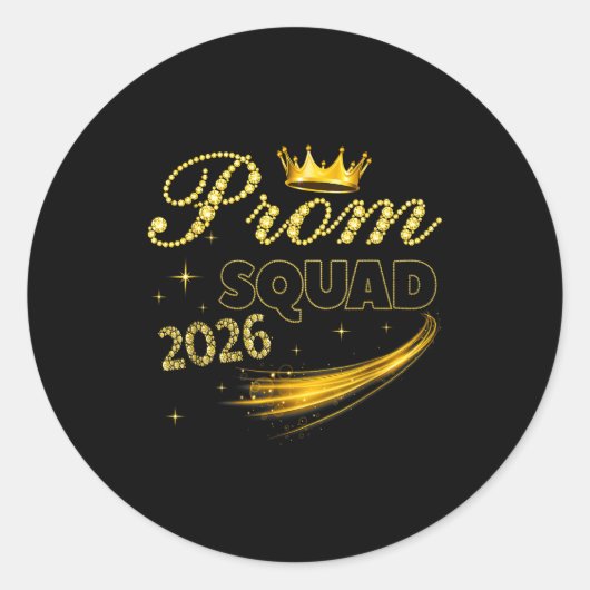 Prom Squad Graduation Class 2026 ラウンドシール (正面)