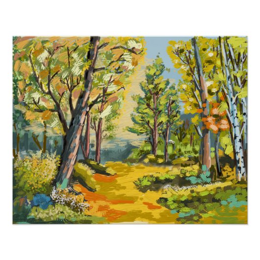 Promenade en sous bois d'automne. ポスター (正面)