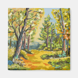 Promenade en sous bois d'automne. マグネット