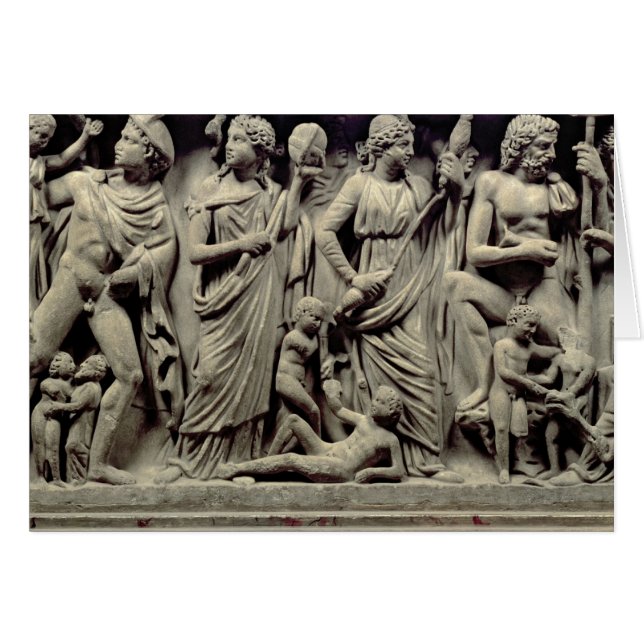 Prometheusおよびtを描写するレリーフ、浮き彫りの石棺 (正面横)