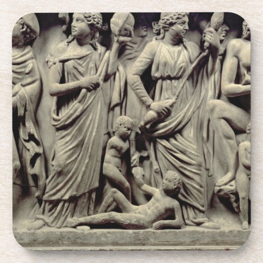 Prometheusおよびtを描写するレリーフ、浮き彫りの石棺 コースター (正面)