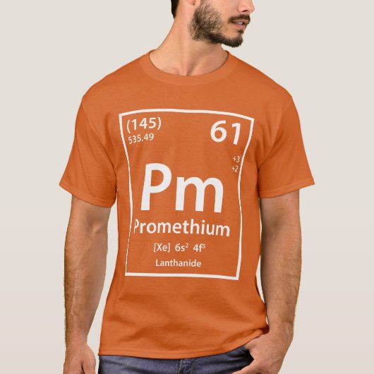 Promethium Element （白） Tシャツ (正面)