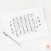 Promise保 Handshed Sheet Music 長方形シール (封筒)