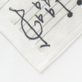 Promise保 Song Sheetミュージックノート フリースブランケット (角)